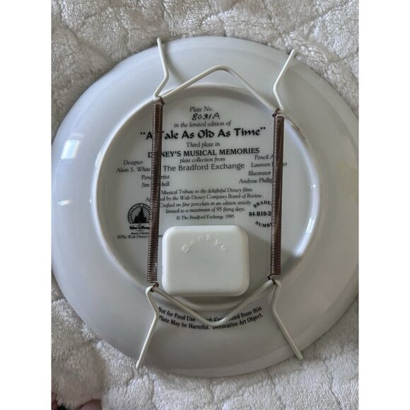 "A Tale As Old As Time" Disney's Musical Memories The Bradford Exchange Plate 3 - Picture 5 of 5